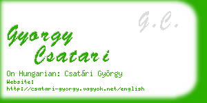 gyorgy csatari business card